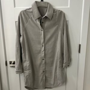Gray corduroy tunic dress